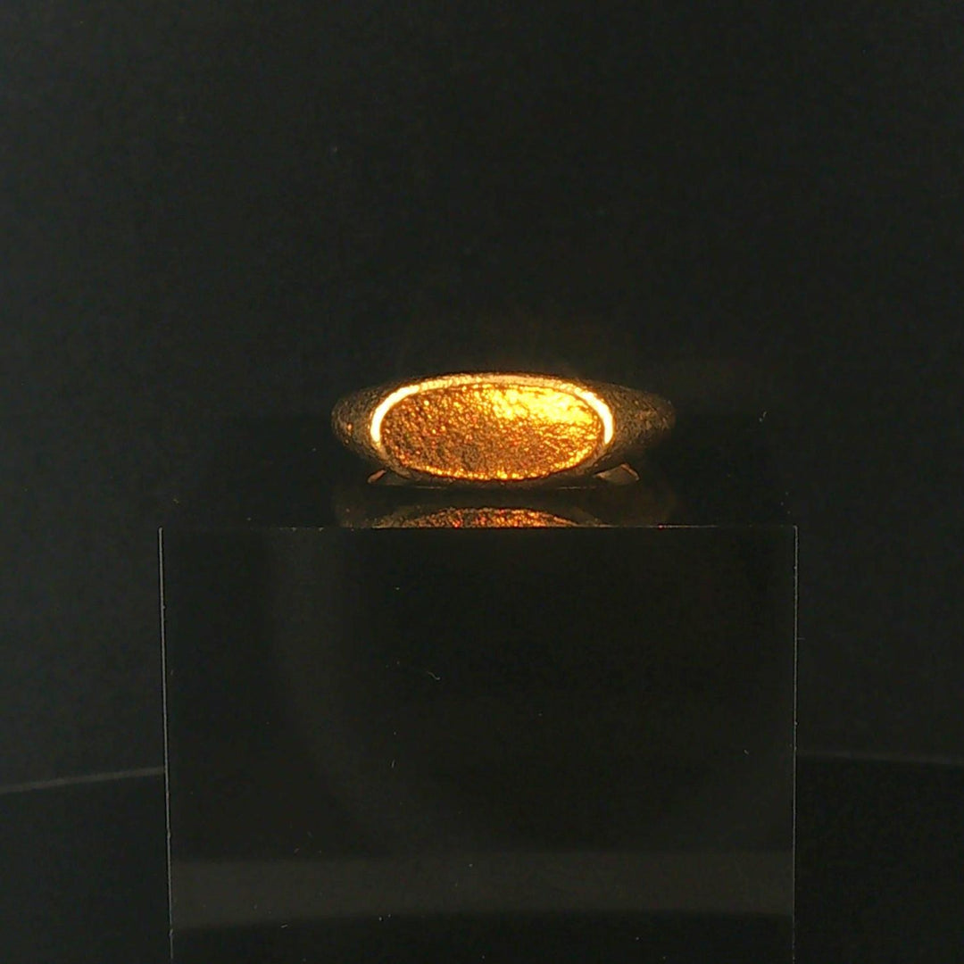 24k Pure Yellow Gold 17.5g Solid Heavy Signet Ring Size 8.5
