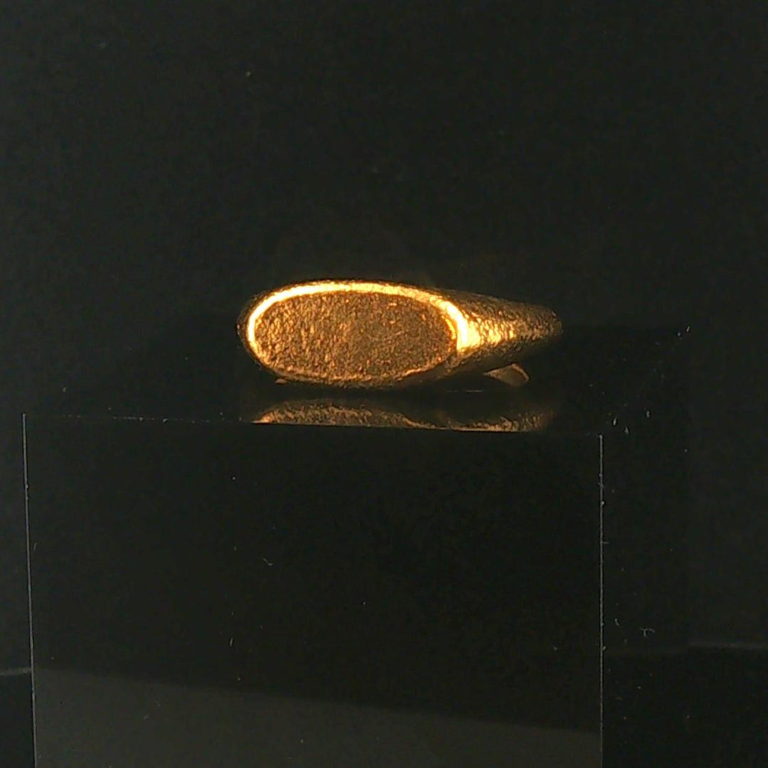 24k Pure Yellow Gold 17.5g Solid Heavy Signet Ring Size 8.5