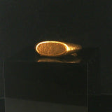 24k Pure Yellow Gold 17.5g Solid Heavy Signet Ring Size 8.5