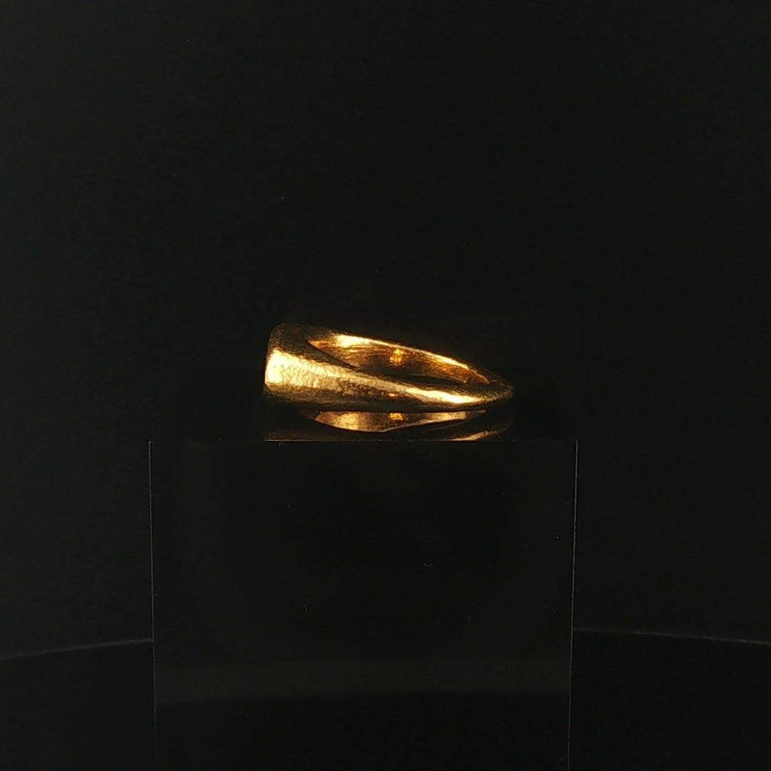 24k Pure Yellow Gold 17.5g Solid Heavy Signet Ring Size 8.5