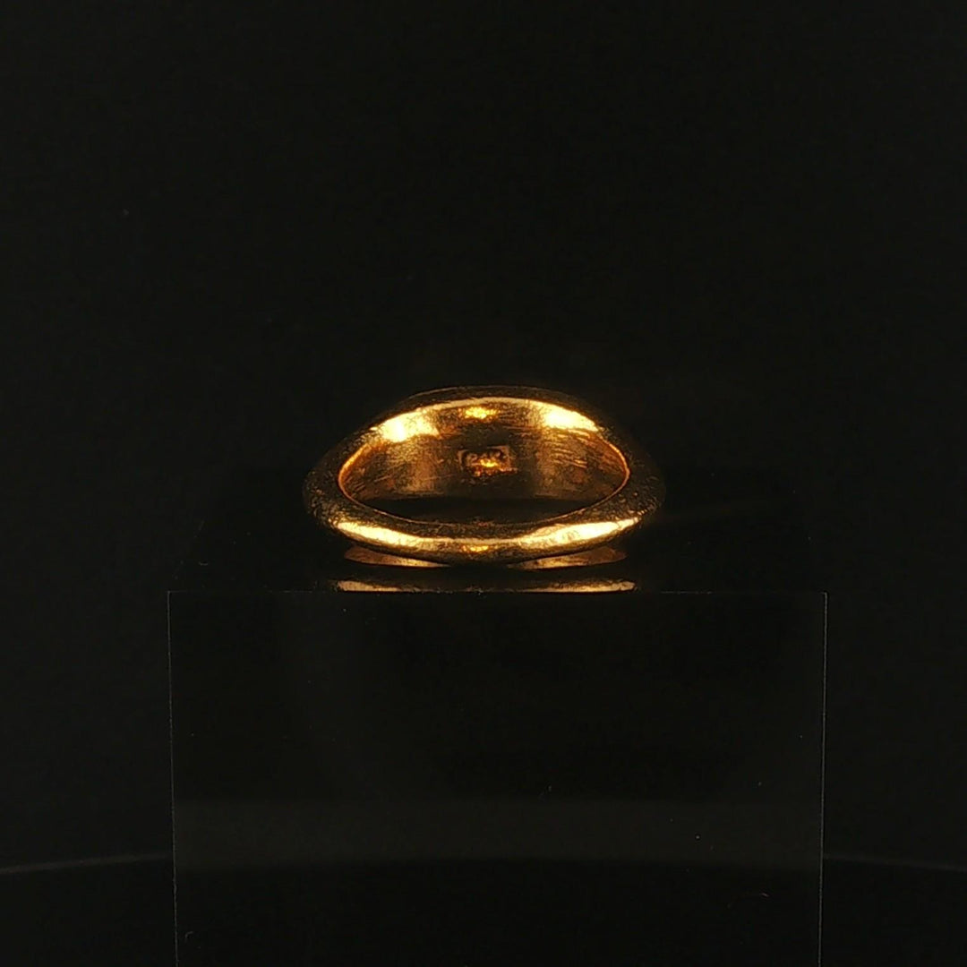 24k Pure Yellow Gold 17.5g Solid Heavy Signet Ring Size 8.5