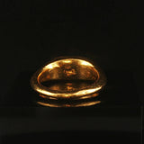 24k Pure Yellow Gold 17.5g Solid Heavy Signet Ring Size 8.5