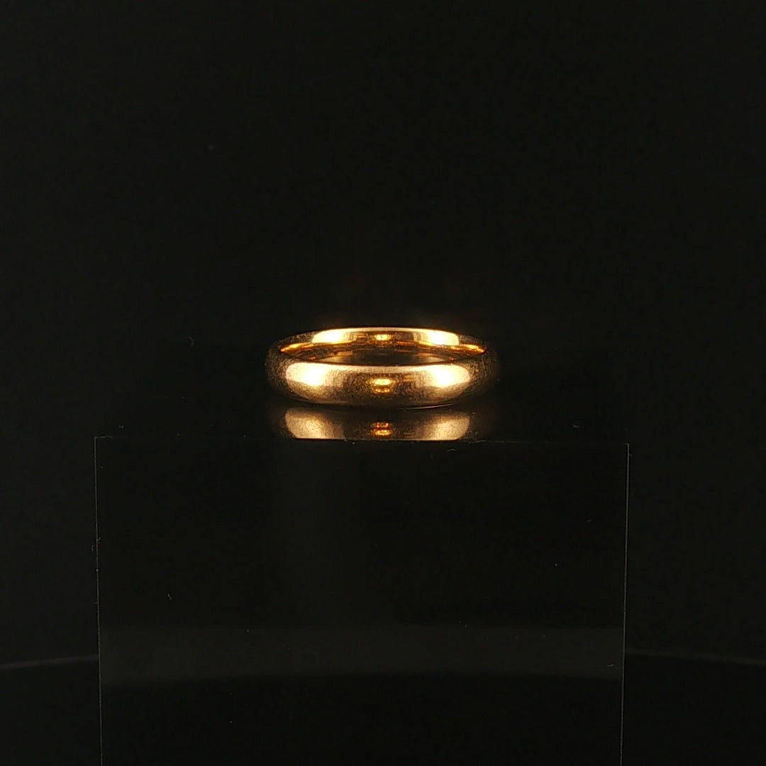 Antique 22k Yellow Gold 4.2g Solid 3.5mm Band Ring Size 6.25