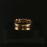 18k Yellow Gold Aqua Citrine Garnet and Diamond Vintage Band Ring Size 8.25