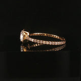 Pandora Timeless Elegance 14k Yellow Gold Square Cubic Zirconia Ring Size 9