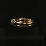 14k Yellow Gold and 0.31cttw Three Diamond Ring Size 7.5