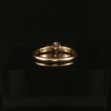14k Yellow Gold and 0.31cttw Three Diamond Ring Size 7.5