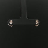 14k White Gold Blue Sapphire and Diamond Vintage Stud Earrings