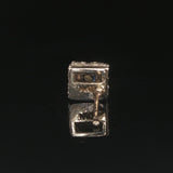 14k White Gold Blue Sapphire and Diamond Vintage Stud Earrings