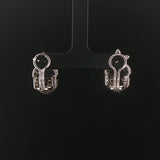 18k White Gold Ruby and 0.80cttw Diamond  Earrings