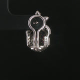 18k White Gold Ruby and 0.80cttw Diamond  Earrings