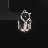 18k White Gold Ruby and 0.80cttw Diamond  Earrings