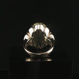 LeVian 14k White Gold Peridot Tsavorite and Diamond Large Ring Size 7.25