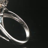 LeVian 14k White Gold Blue Topaz and Smoky Quartz Large Ring Size 7