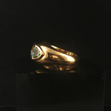 David Yurman 18k Gold Blue Topaz and Peridot Ring Size 6