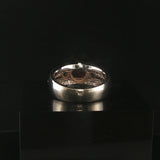 14k White Gold Pink Tourmaline and Tsavorite Ring Size 6