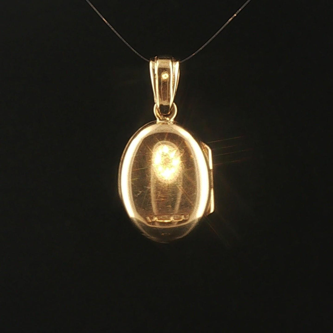 Charles Green & Sons 18k Yellow Gold and Diamond Vintage Locket Pendant