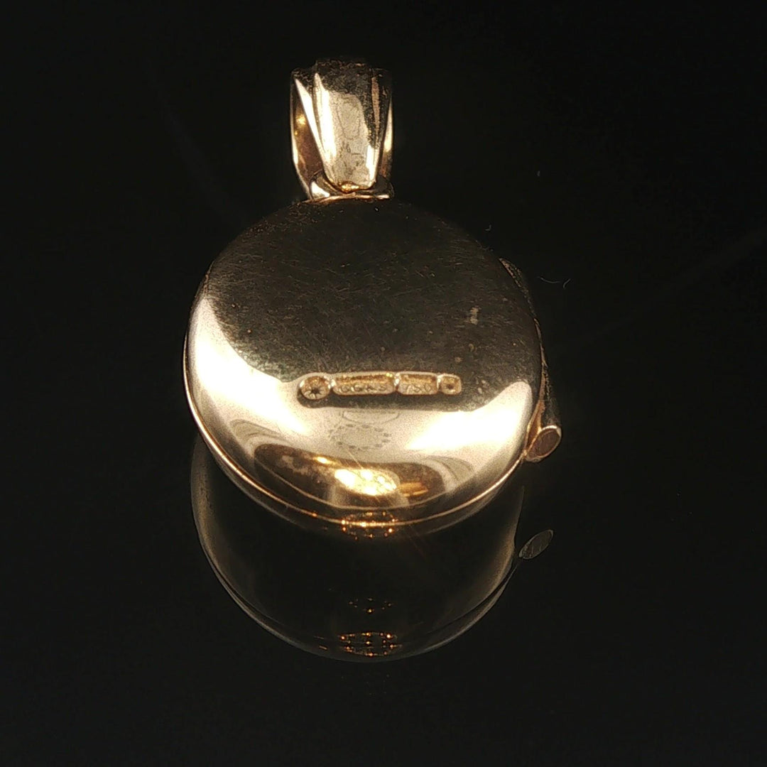 Charles Green & Sons 18k Yellow Gold and Diamond Vintage Locket Pendant