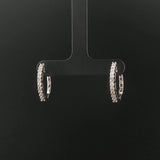 14k White Gold and 0.50cttw Diamond Hoop Earrings