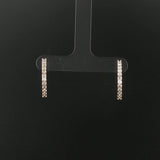 14k White Gold and 0.50cttw Diamond Hoop Earrings