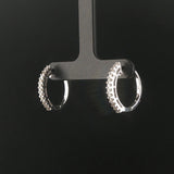 14k White Gold and 0.50cttw Diamond Hoop Earrings