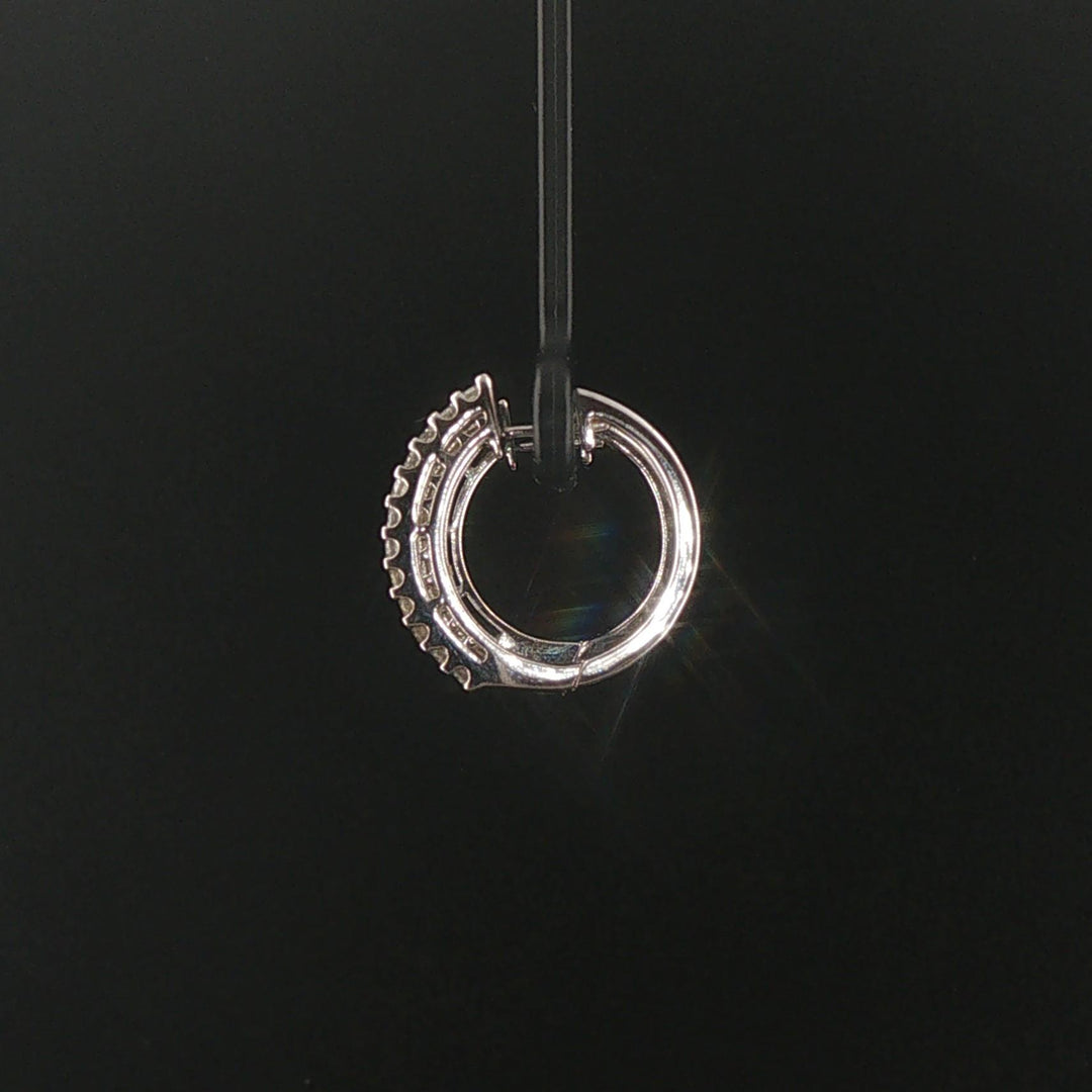 14k White Gold and 0.50cttw Diamond Hoop Earrings