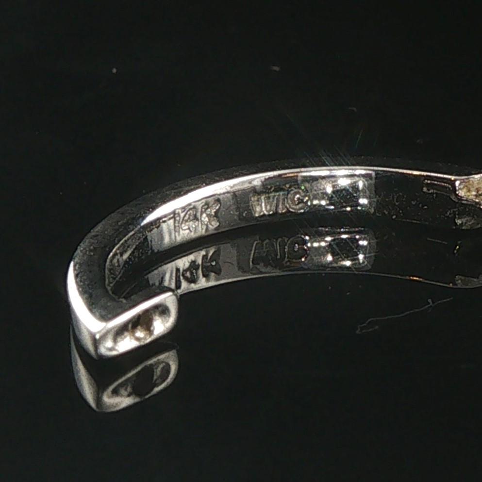 14k White Gold and 0.50cttw Diamond Hoop Earrings