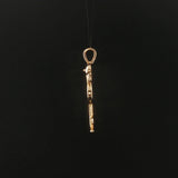 14k Yellow Gold 0.30cttw Diamond Flamingo Pendant 1.2"