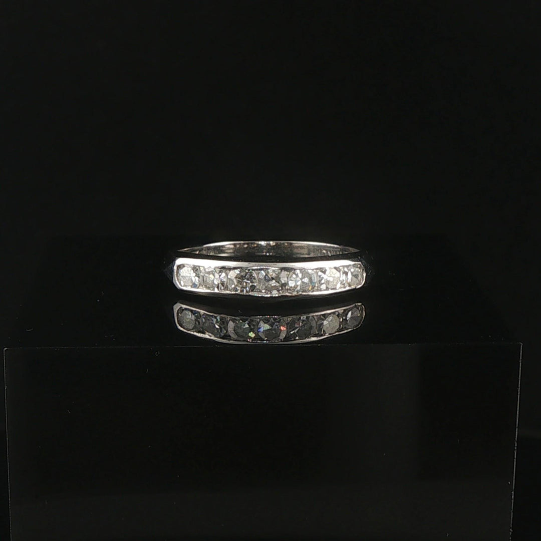 Platinum and 0.50cttw Diamond Vintage Band Ring Size 5.5