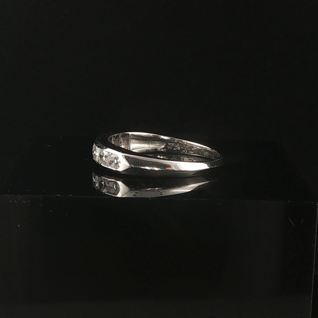 Platinum and 0.50cttw Diamond Vintage Band Ring Size 5.5