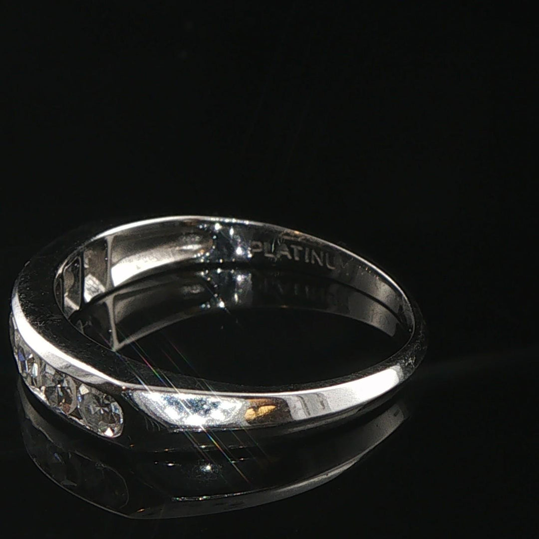 Platinum and 0.50cttw Diamond Vintage Band Ring Size 5.5