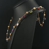 Marco Bicego Paradise 18k Yellow Gold and Multi Gemstone Station Necklace 16"