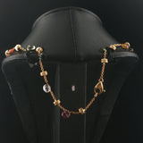 Marco Bicego Paradise 18k Yellow Gold and Multi Gemstone Station Necklace 16"