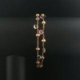 Marco Bicego Paradise 18k Yellow Gold and Multi Gemstone Two Strand Bracelet 7"