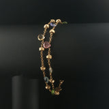 Marco Bicego Paradise 18k Yellow Gold and Multi Gemstone Two Strand Bracelet 7"