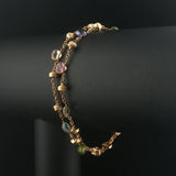 Marco Bicego Paradise 18k Yellow Gold and Multi Gemstone Two Strand Bracelet 7"