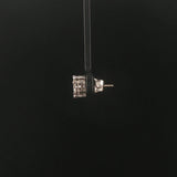 14k White Gold and 0.75cttw Diamond Cluster Stud Earrings