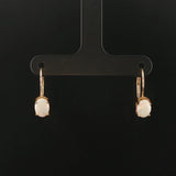 14k Yellow Gold and Opal Drop Earrings 0.65"