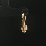 14k Yellow Gold and Opal Drop Earrings 0.65"