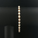 14k Yellow Gold and Opal 7.4g Ladies Vintage Link Bracelet 7.25"