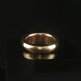 14k Yellow Gold Opal and Diamond Ladies Solid Band Ring Size 5.75