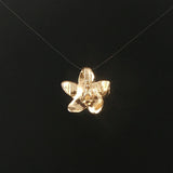 Denny Wong 14k Yellow Gold and Diamond Plumeria Floral Pendant