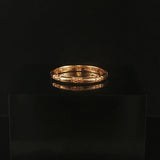 Antique 18k Yellow Gold 1.9g Solid 2mm Fancy Band Ring Size 6