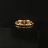 Antique 18k Yellow Gold 1.9g Solid 2mm Fancy Band Ring Size 6