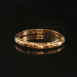 Antique 18k Yellow Gold 1.9g Solid 2mm Fancy Band Ring Size 6