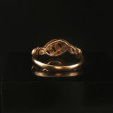 14k Yellow Gold and 0.15cttw Diamond Vintage Ladies Band Ring Size 6.75