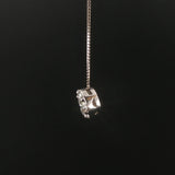 14k White Gold and 1cttw Diamond Circle Cluster Pendant Necklace 19"