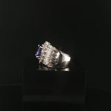 LeVian 18k White Gold 1.50ct Tanzanite and 0.80cttw Diamond Ring Size 6.75