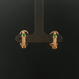 18k Yellow Gold Emerald and 0.15cttw Diamond Solid Huggie Clip On Earrings