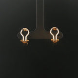 18k Yellow Gold Emerald and 0.15cttw Diamond Solid Huggie Clip On Earrings